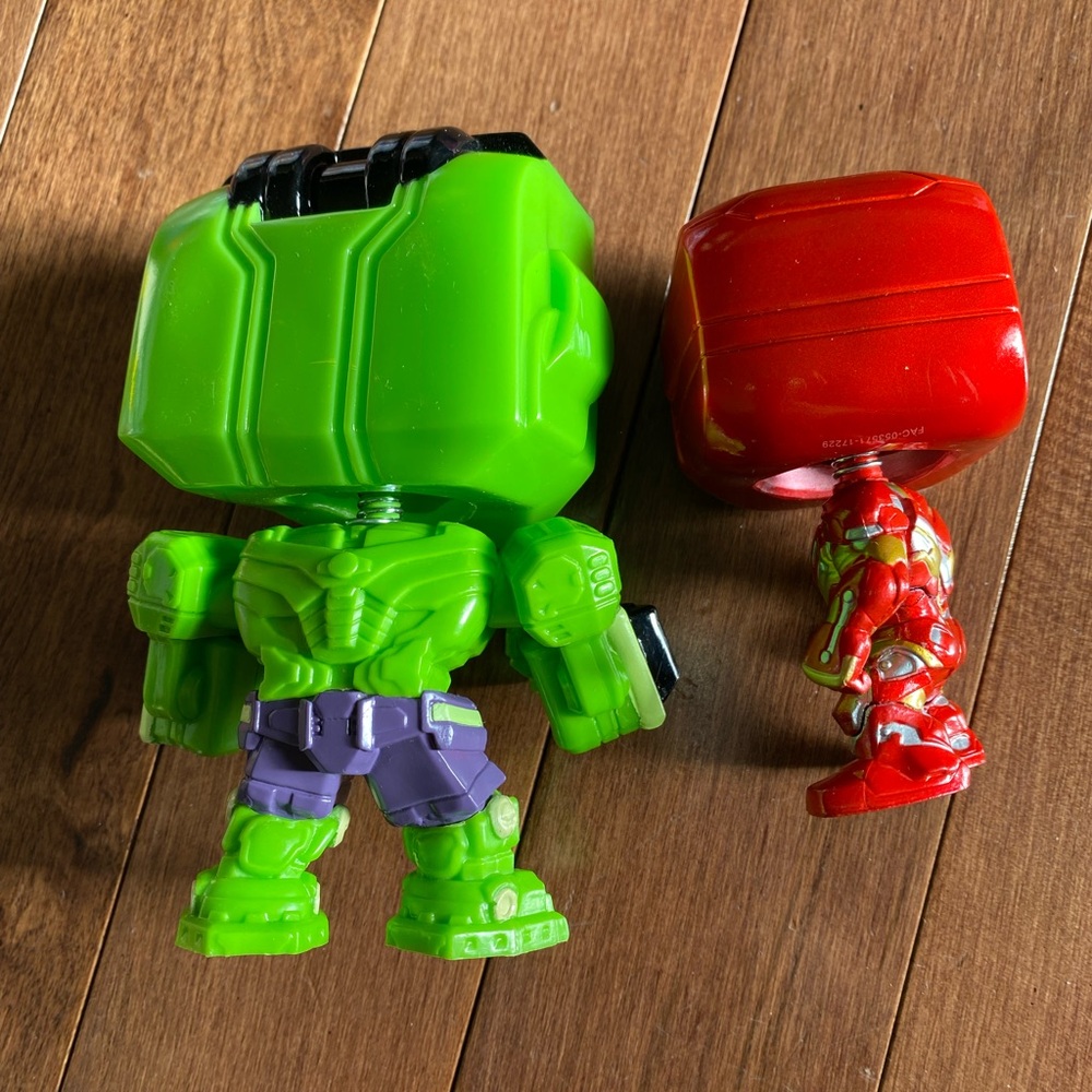 Funko POP! Marvel: Avengers HULK & Spiderman Figures Bobble Head - Picture 4 of 8